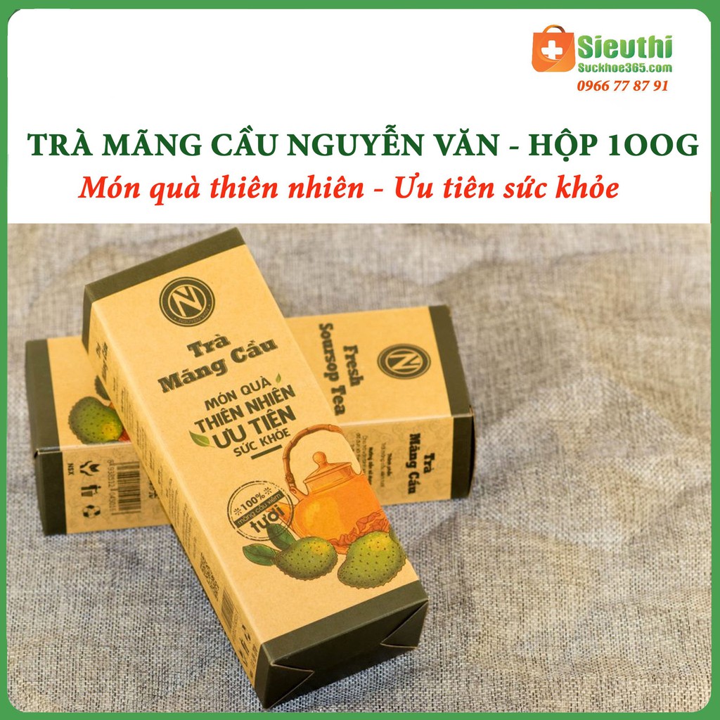 TRÀ MÃNG CẦU NGUYỄN VĂN- HỘP 100G- TỐT CHO TIM MẠCH, HỖ TRỢ HUYẾT ÁP