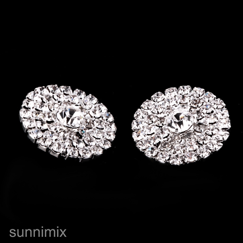 Set 5 Nút Tròn 21mm Đính Đá Trang Trí Sổ Tay / May Vá