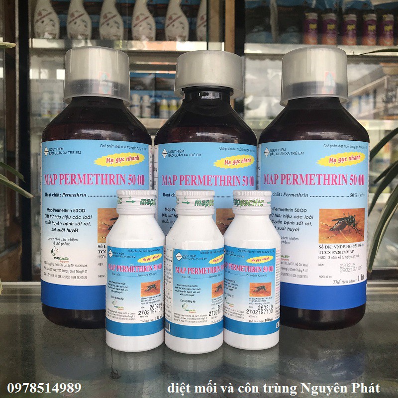 Thuốc diệt muỗi và côn trùng Map Permethrin 50EC (100ml)