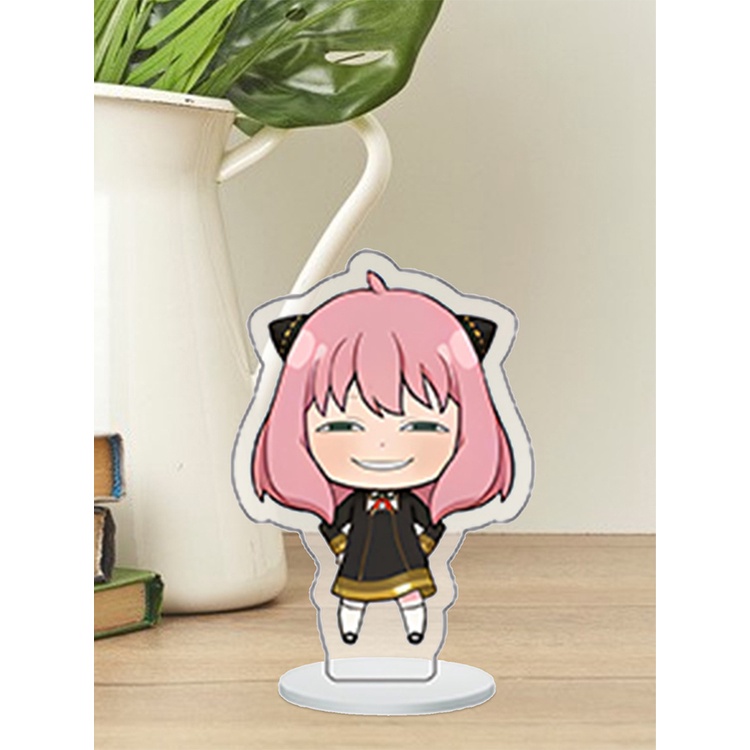 Set 9 Mô Hình Nhân Vật Phim Anime Spy X Family Bằng Acrylic Dùng Trang Trí Bàn Làm Việc