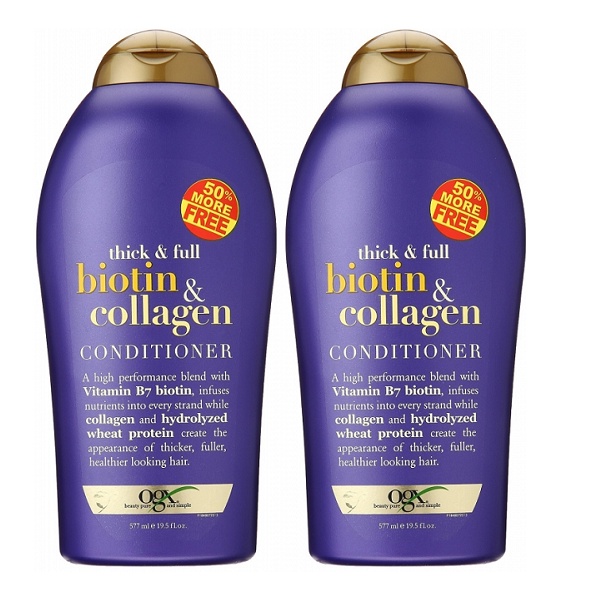 Bộ dầu gội Biotin tím Biotin & Collagen, Thick & Full 750ml kích thích mọc tóc, xuất xứ Mỹ - dầu gội