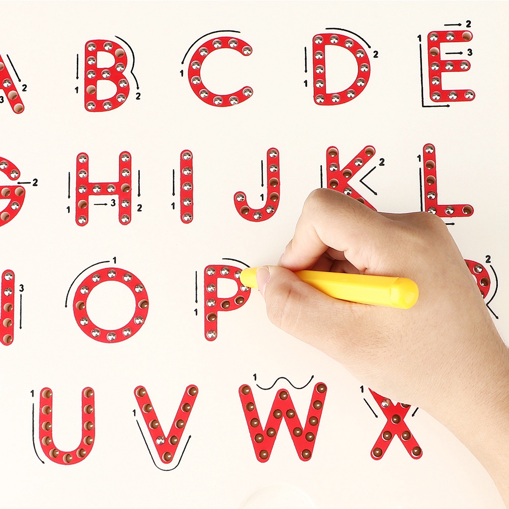 Bảng chữ cái nam châm sinh động cho bé tập viết kèm bút màu