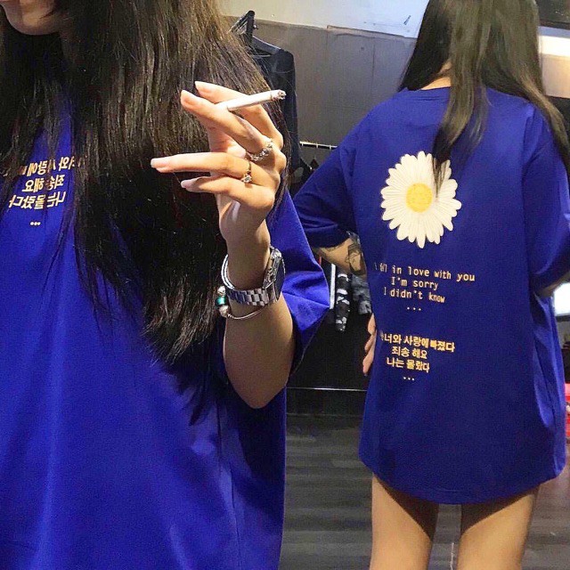 Áo tay lỡ Hoa cúc Hàn Quốc - I feel in love with you | BigBuy360 - bigbuy360.vn