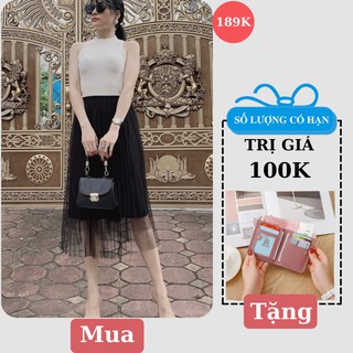 Váy Voan Công Chúa Màu Đen Cao Cấp Hàng Chất Lượng Loại 2 FreeShip,Chân Váy Voan Dài Cho Mùa Thu Có Ảnh Thật Kèm Video