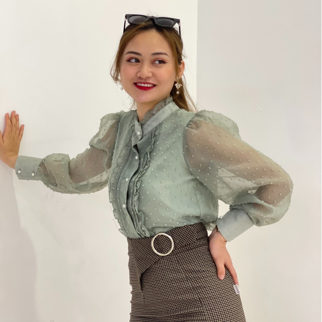 [Mã WASTUP giảm 10% tối đa 30K đơn 99K] Áo sơ mi kiểu nữ 2 lớp lót lụa cao cấp Emvy - H2 | BigBuy360 - bigbuy360.vn