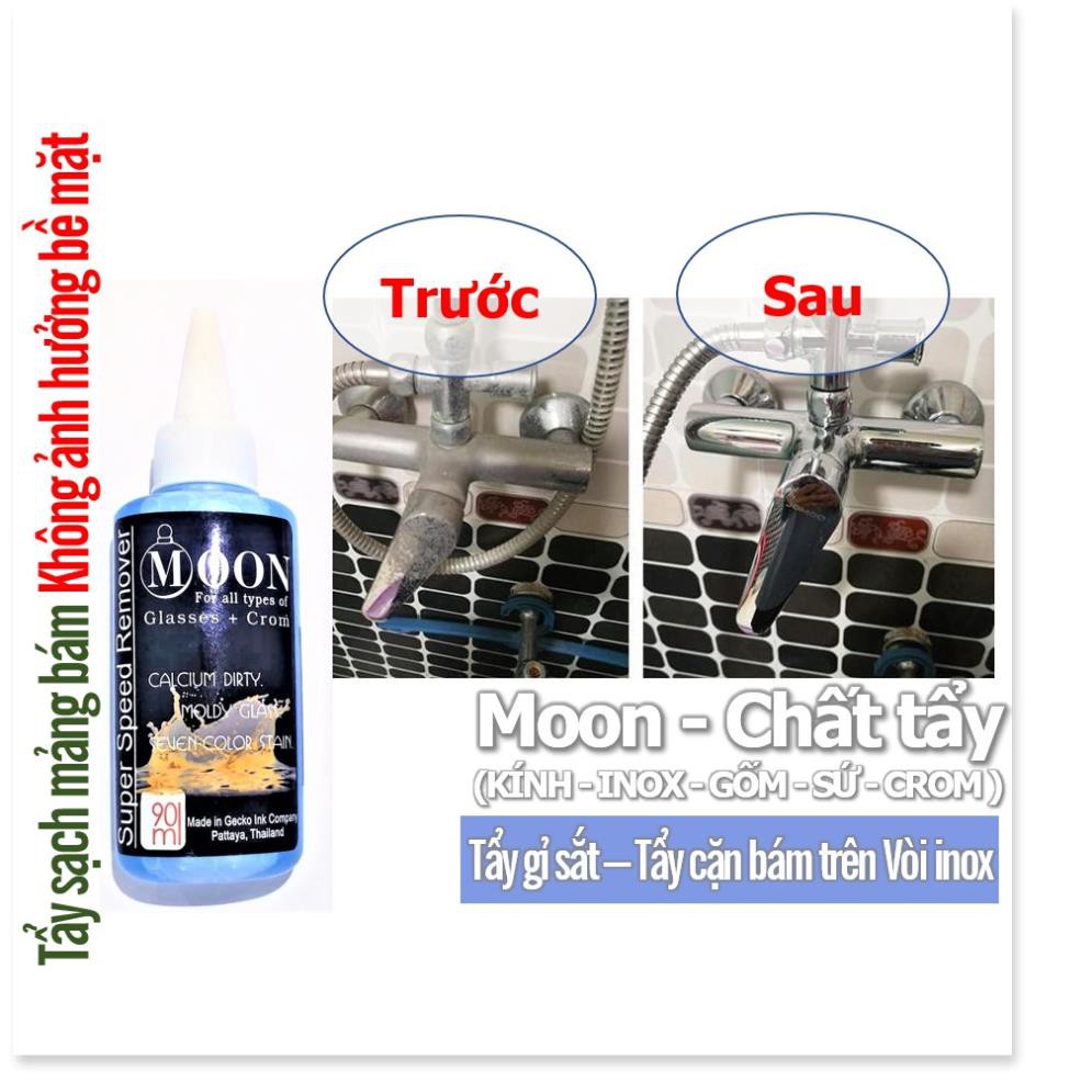 Hanpet.GV- Moon 90ml- Thailand Tẩy ố bể cá cảnh tẩy ố kính ô tô chất tẩy đa năng có khả năng tẩy vết gỉ trên inox