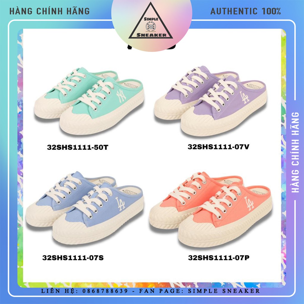 Giày Thể Thao Đạp Gót Nữ 💙FREESHIP💙 Giày Sục NY Chính Hãng Hàn Quốc - M.L.B Playball Origin Mule Chuẩn Auth