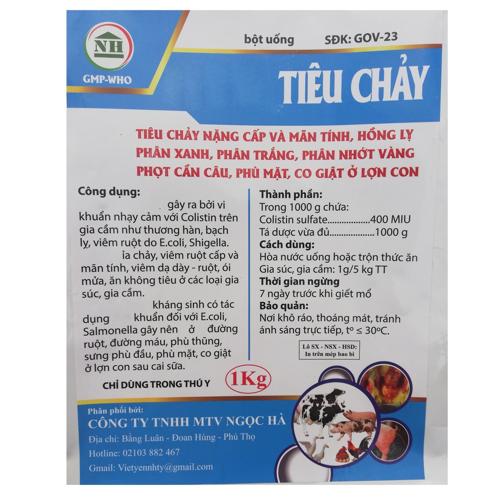 1 gói COLISTIN 100g Chuyên dùng cho tiêu ch-ả-y ở gia súc, gia cầm