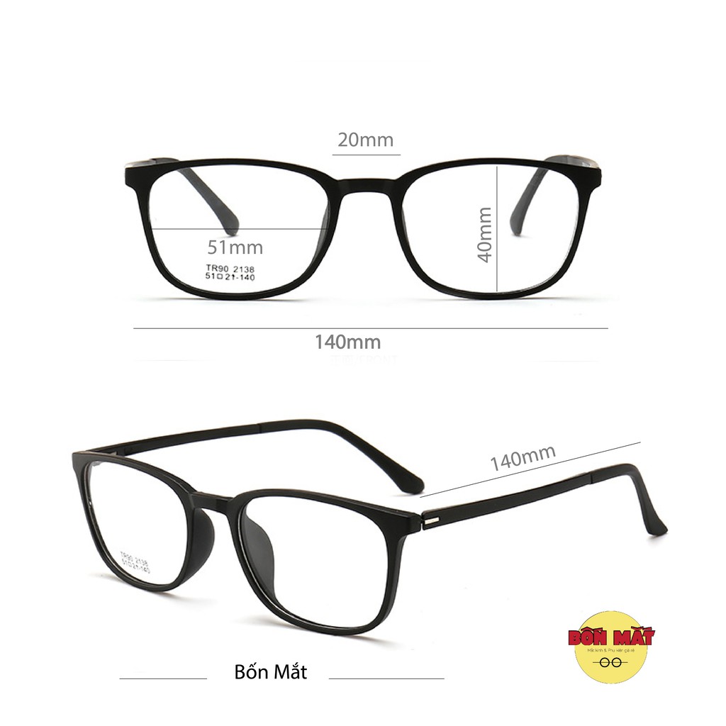 Gọng Kính Cận Dẻo TR90 2138 (Tặng Khăn Hộp) | BigBuy360 - bigbuy360.vn