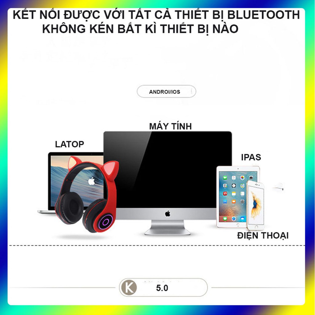 tai nghe bluetoth con mèo ecoking,{MUA 1 TẶNG 1 QUÀ}kết nối bluetooth 5.0,chip jery,bán kính đường truyền 20m,có đèn LED