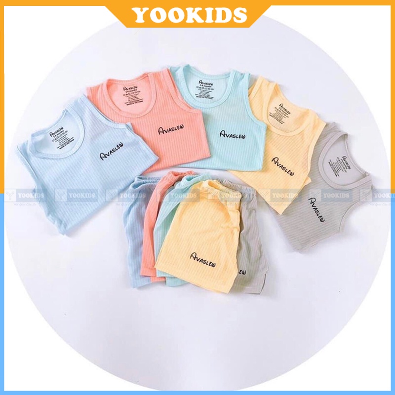 Bộ ba lỗ cho bé trai bé gái YOOKIDS chất cotton sợi tre nhẹ mát thút mồ hôi cực tốt cho bé 1 2 3 4 tuổi