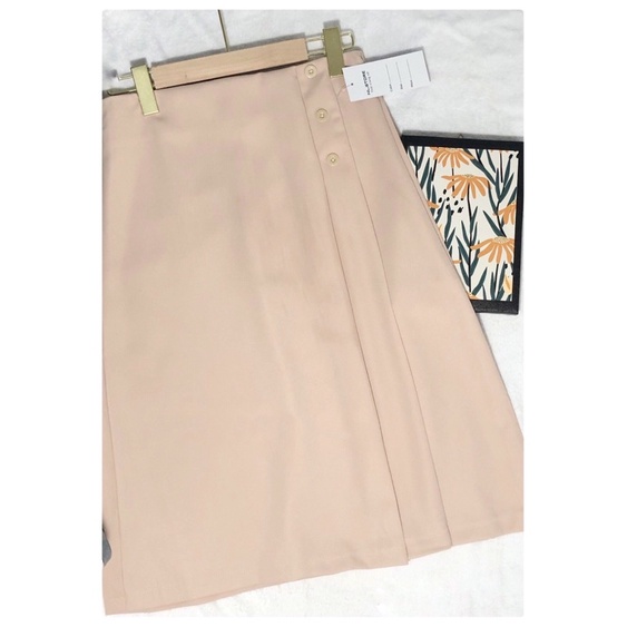 Chân váy công sở dài chữ A lưng cao, chân váy dài qua gối dập ly dáng xoè màu đen đẹp - (CV03) | BigBuy360 - bigbuy360.vn