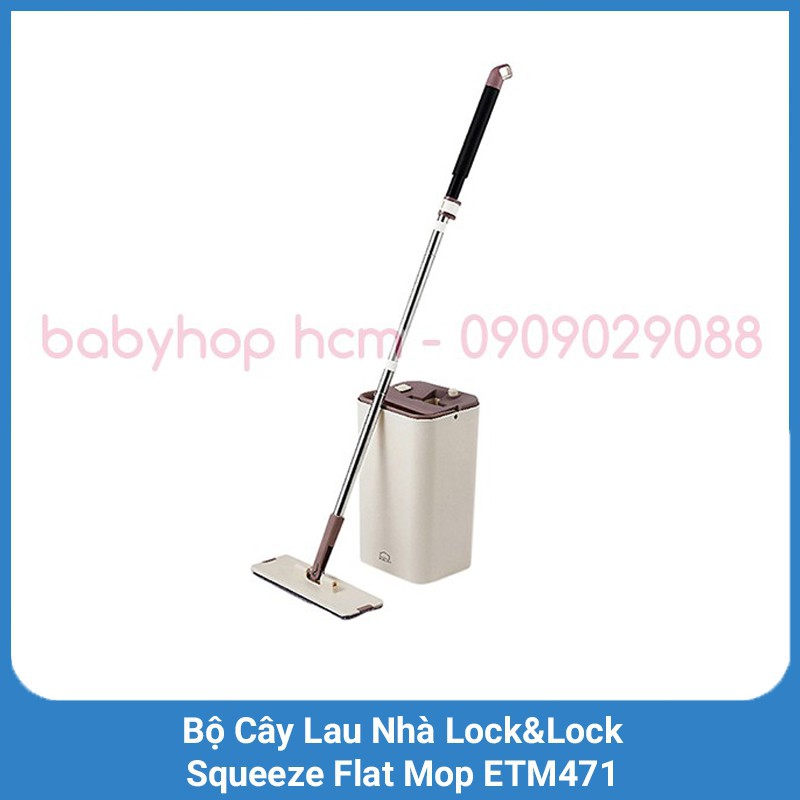 Bộ Cây Lau Nhà Lock&amp;Lock Squeeze Flat Mop ETM471