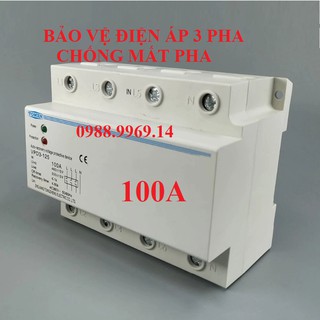 Bảo Vệ Đứt Pha, Mất pha, bảo vệ điện áp Của Mạng Điện 3 Pha 4 Dây_60A_ Hàng chính hãng TOMZN
