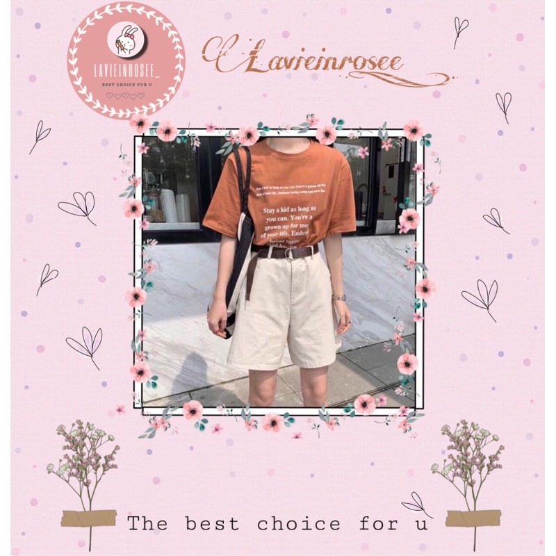 Quần short kaki màu kem