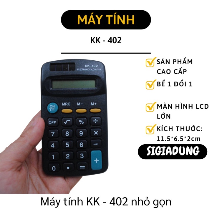 [SGD] Máy Tính - Máy Tính Tiền KK-402 Mini Bỏ Túi Nhỏ Gọn Tiện Lợi, Đầy Đủ Chức Năng 7550