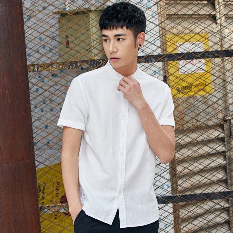 [Mã FAMALLT5 giảm 15% đơn 150K] Áo Sơ Mi Nam Vải Oxford Ngắn Tay Cổ Tàu KATUSCO - A2008 | BigBuy360 - bigbuy360.vn