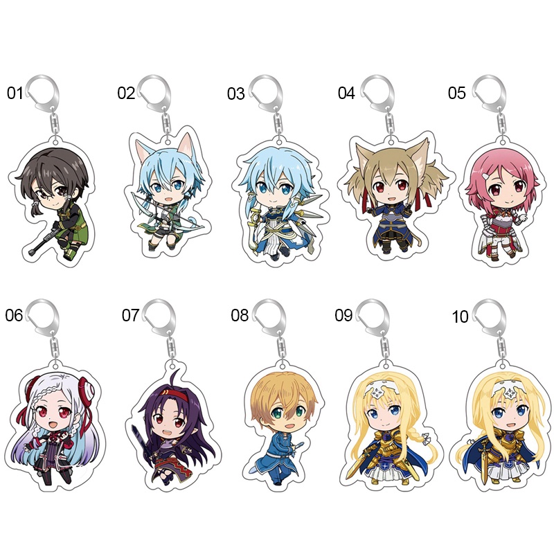 Tmdbyx Móc Khóa Hình Sword Art Online Kirito Asuna Yuuki Asuna Asada Shino Q