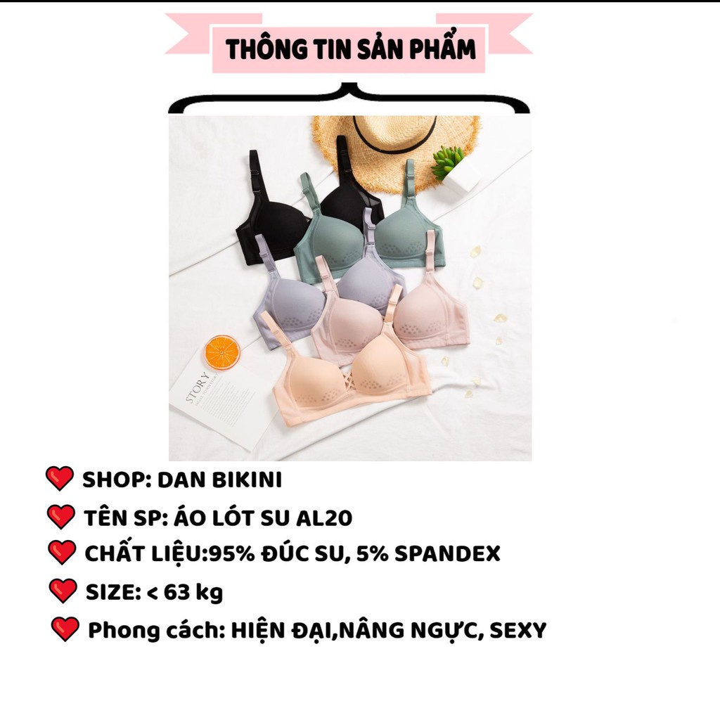 Áo Lót Nữ - Áo Ngực Nữ đúc su ren thông hơi nâng ngực sexy điệu đà mẫu AL20