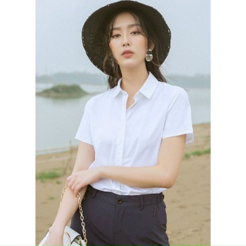 Áo Cộc Trắng EVA, vải chống nhăn, form ôm vừa phải | BigBuy360 - bigbuy360.vn