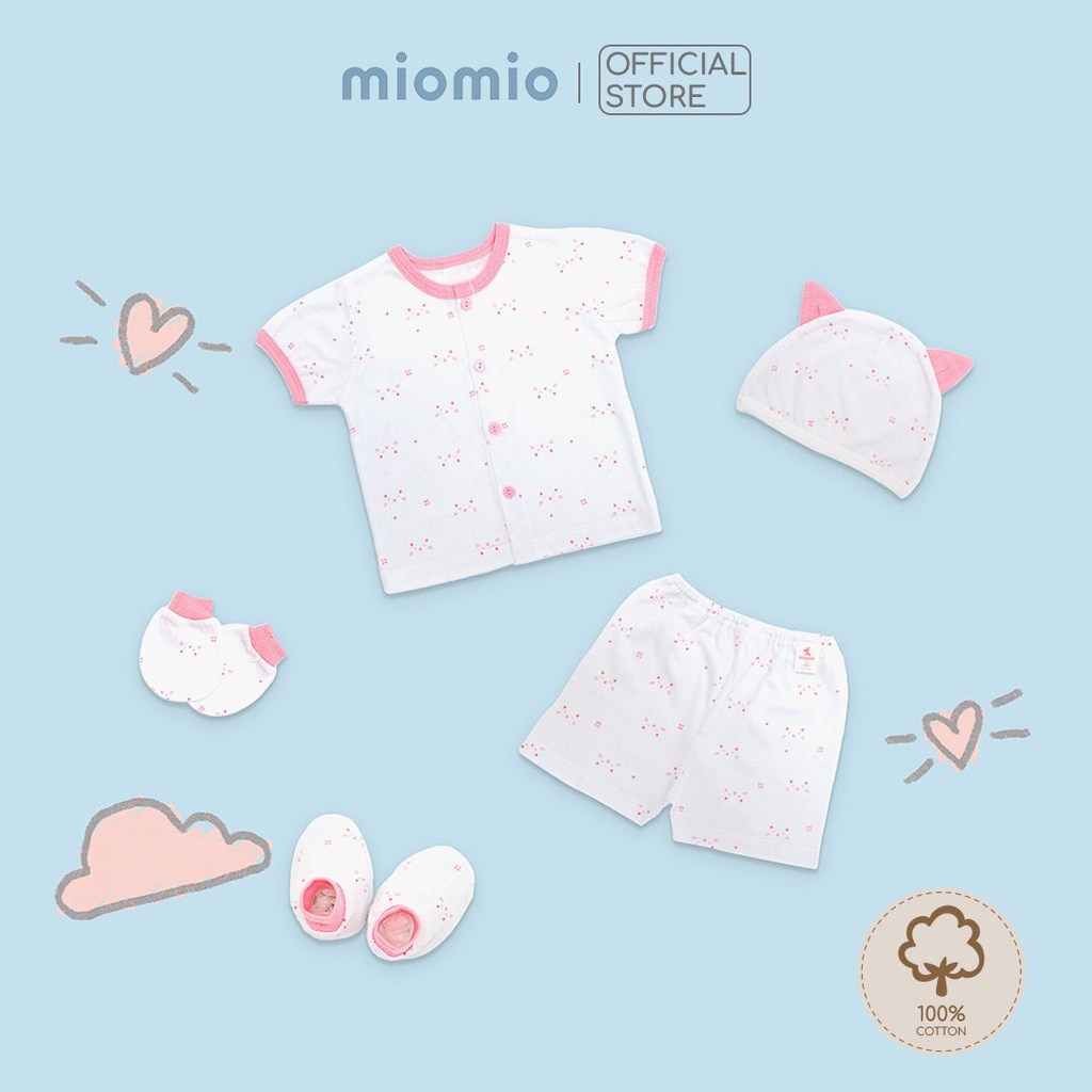 Set 5 Món Đồ Cộc Sơ Sinh MIOMIO - Cho Bé Trai, Bé Gái (Từ 0-3M), Vải Cotton