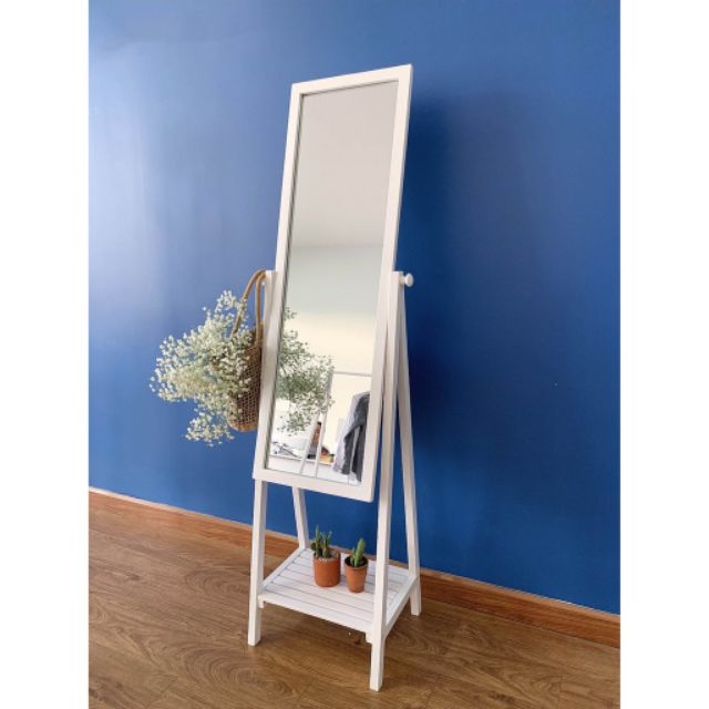 GƯƠNG ĐỨNG PHỐI KỆ MÀU TRẮNG