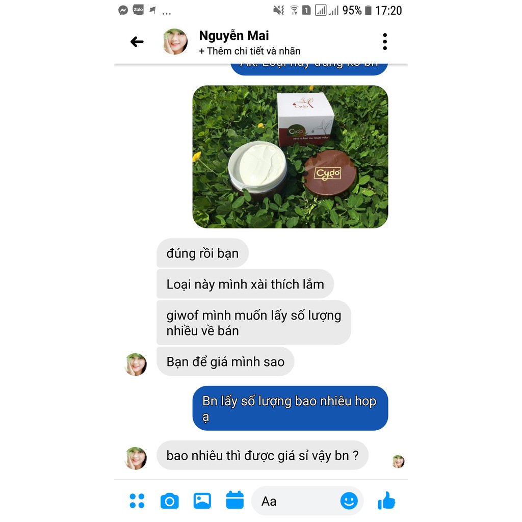 KEM TRẮNG DA TOÀN THÂN CYDO KÍCH SIÊU TRẮNG MỊN CĂNG BÓNG CHÍNH HÃNG