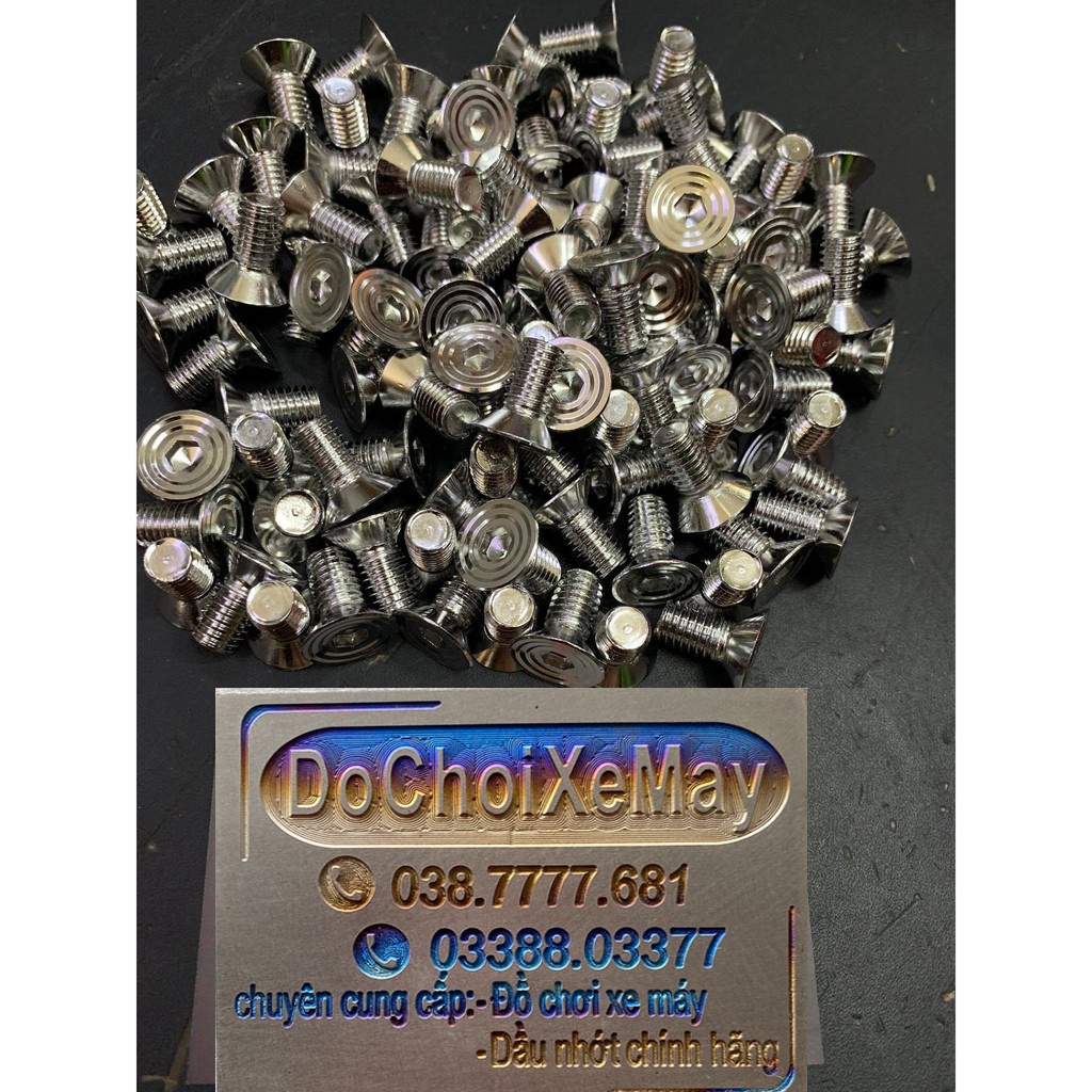 Ốc Salaya lòng dĩa Ktm 6ly 8ly dù âm dù bằng chuẩn Inox 304 . DoChoiXeMay