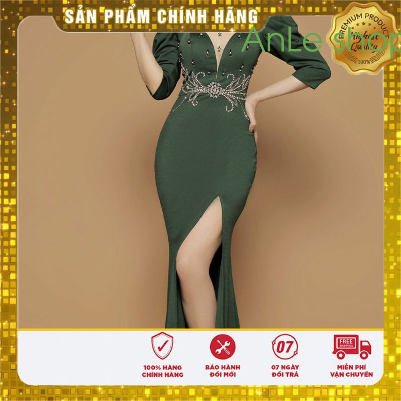 Đầm dạ hội tay lỡ kết pha Lê eo Anle shop