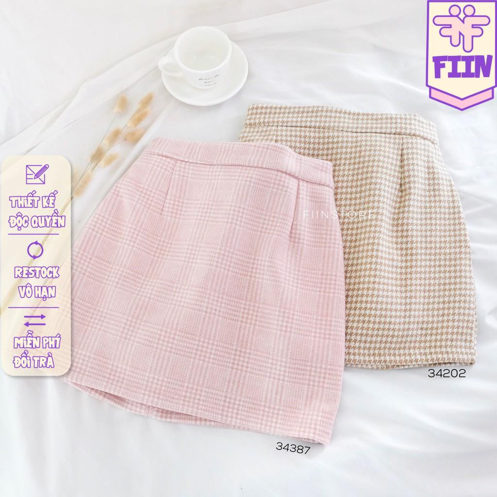 [Mã FAXANH55 giảm 10K đơn 50K] Chân váy dạ họa tiết màu - Made by Fiin