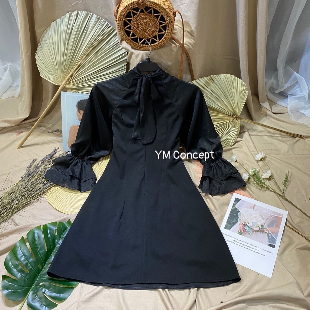 Đầm Dự Tiệc Xoè Phối Voan Cực Xinh ( Kèm Ảnh Thật) - D0025