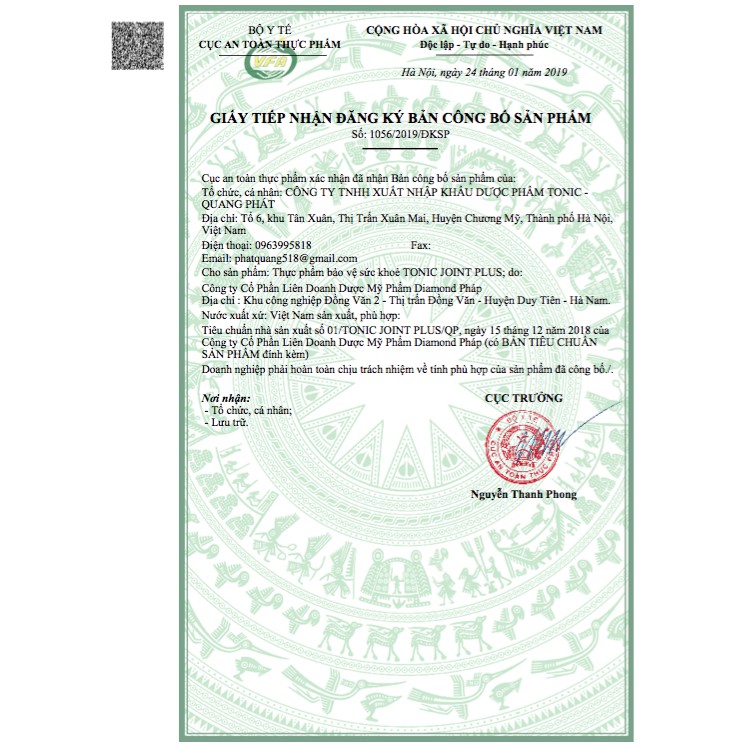Viên Xương Khớp  Tonic Joint Plus -  Tonic Pharma  - Hỗ Trợ Xương Khớp Chắc Khỏe,Phục Hồi Tái Tạo Sụn Khớp  - Lọ 60 viên