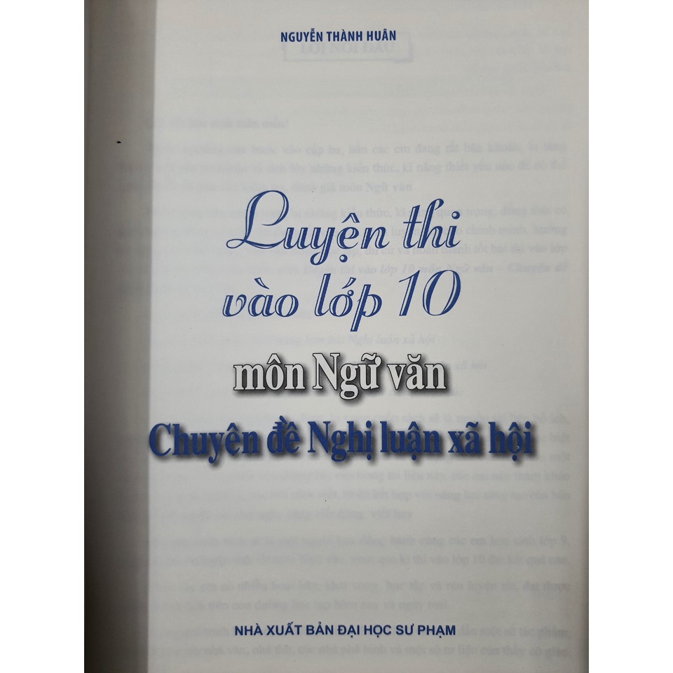 Sách - Luyện thi vào lớp 10 môn Ngữ Văn - Chuyên đề Nghị Luận Xã Hội