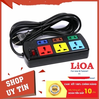 Ổ cắm điện cao cấp lioa dây dài 5m, 6 ổ cắm mã 3dn3s5m