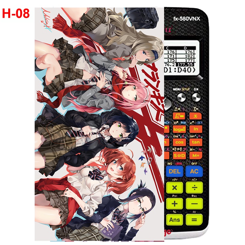 Decal Máy tính CASIO fx570, fx580 ....anime Darling in the FranXX - Chiến Trận Người Máy - DarliFra - DariFura