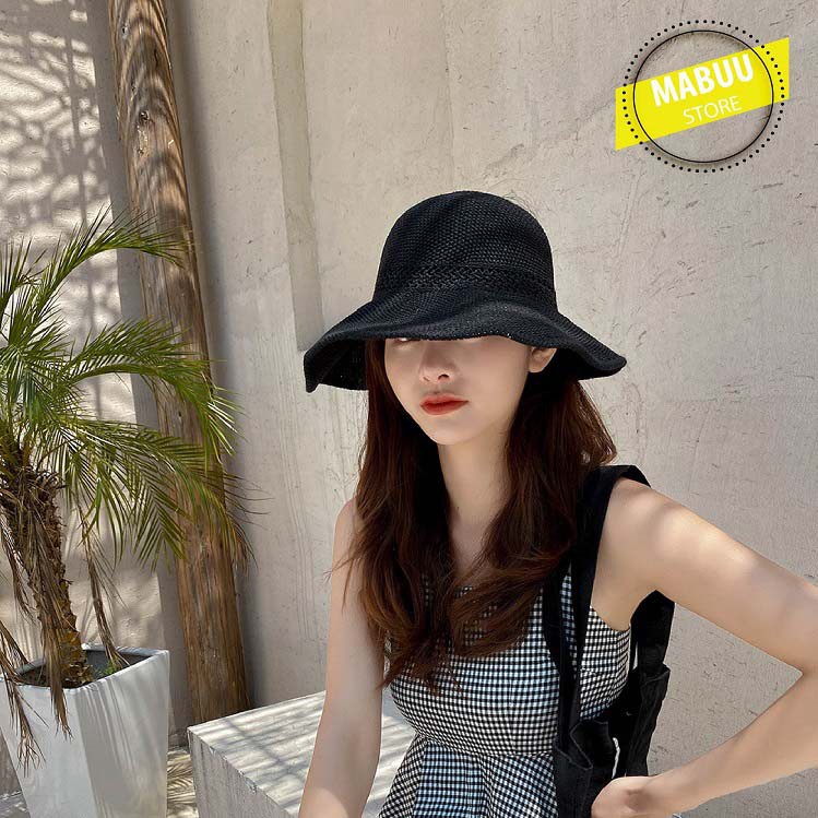 Nón Cói Đi Biển, Mũ Cói Hở Đầu 7018