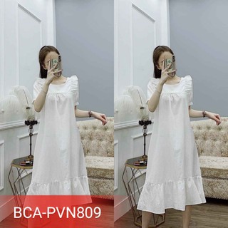 Váy bầu maxi đầm bầu công sở chất đũi