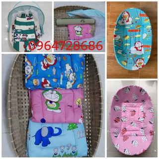 Combo Nôi tre, Bọc, Màn size 65x1m( Tặng Vòng Dâu Tằm)