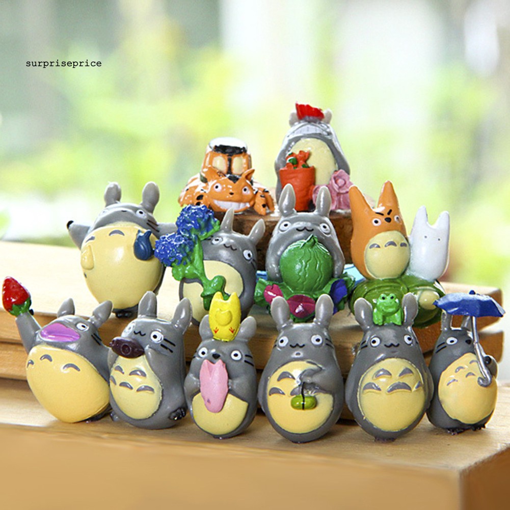 Bộ 12 mô hình nhân vật Totoro dễ thương dùng để trang trí