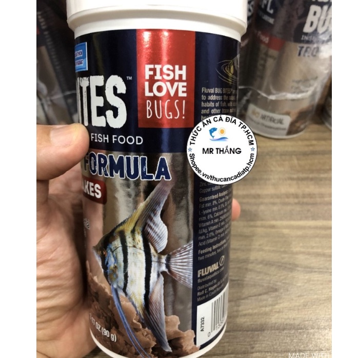 Fluval Bug Bites : Thức ăn dạng miếng lá mỏng cho tất cả các dòng cá nhiệt đới.