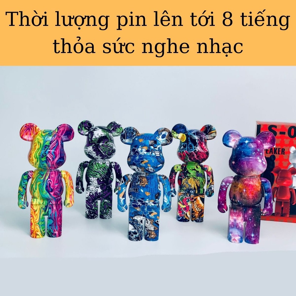 Loa Bluetooth Gấu Bearbrick Di Động Dễ Dàng Mang Theo Chất Liệu Cao Cấp Màu Sắc Cá Tính