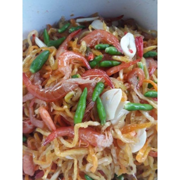 Mắm tép đu đủ Thái giòn dai, nhiều tép