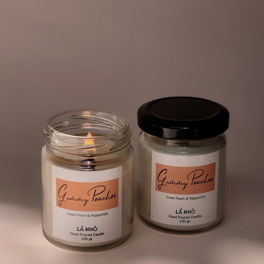 [NẾN THƠM THIÊN NHIÊN LÁ NHỎ][8 mùi hương-2 size-handmade candle] [An toàn-Không khói-Mùi hương độc đáo, tinh tế]