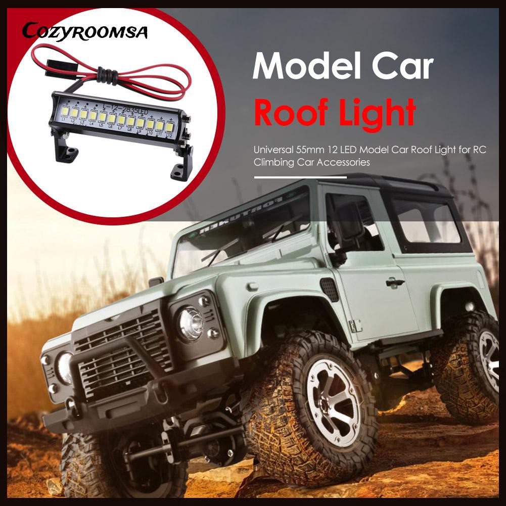 Dây Đèn LED 12 Bóng 55mm Gắn Nóc Xe Hơi Điều Khiển Từ Xa