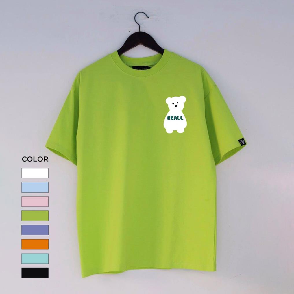 Áo thun nam nữ in gấu SATUDR REALL COTTON (V76)