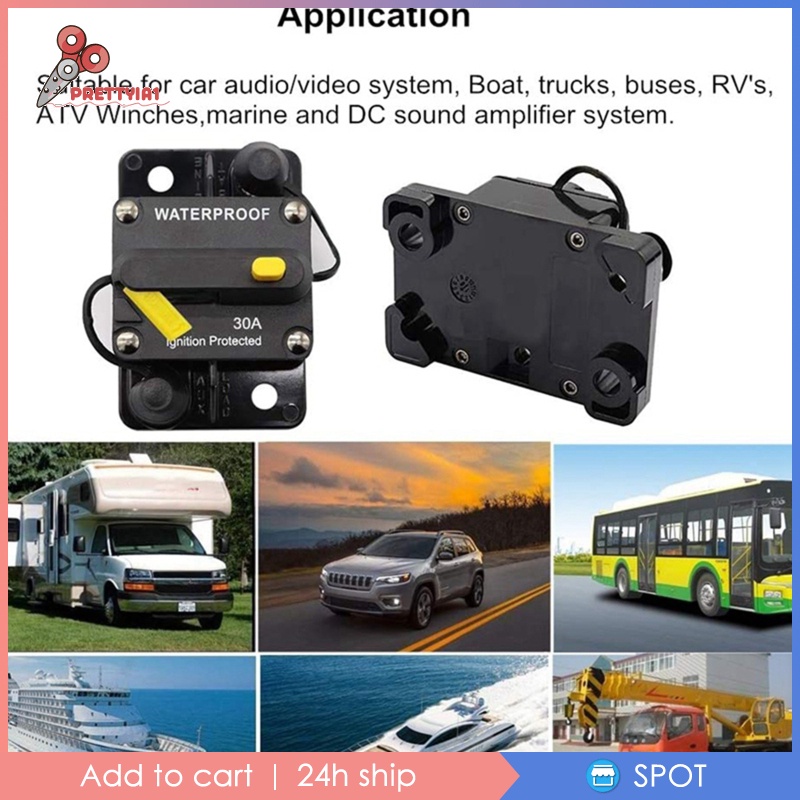 Cầu Dao Tự Ngắt Mạch Chống Thấm Nước IP67 12V-48V 30-300