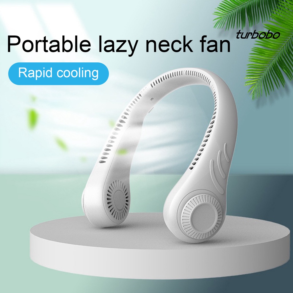 Quạt Đeo Cổ Mini Không Cánh Quạt Làm Mát Bằng ABS Sạc USB Không Cánh Dễ Mang Theo