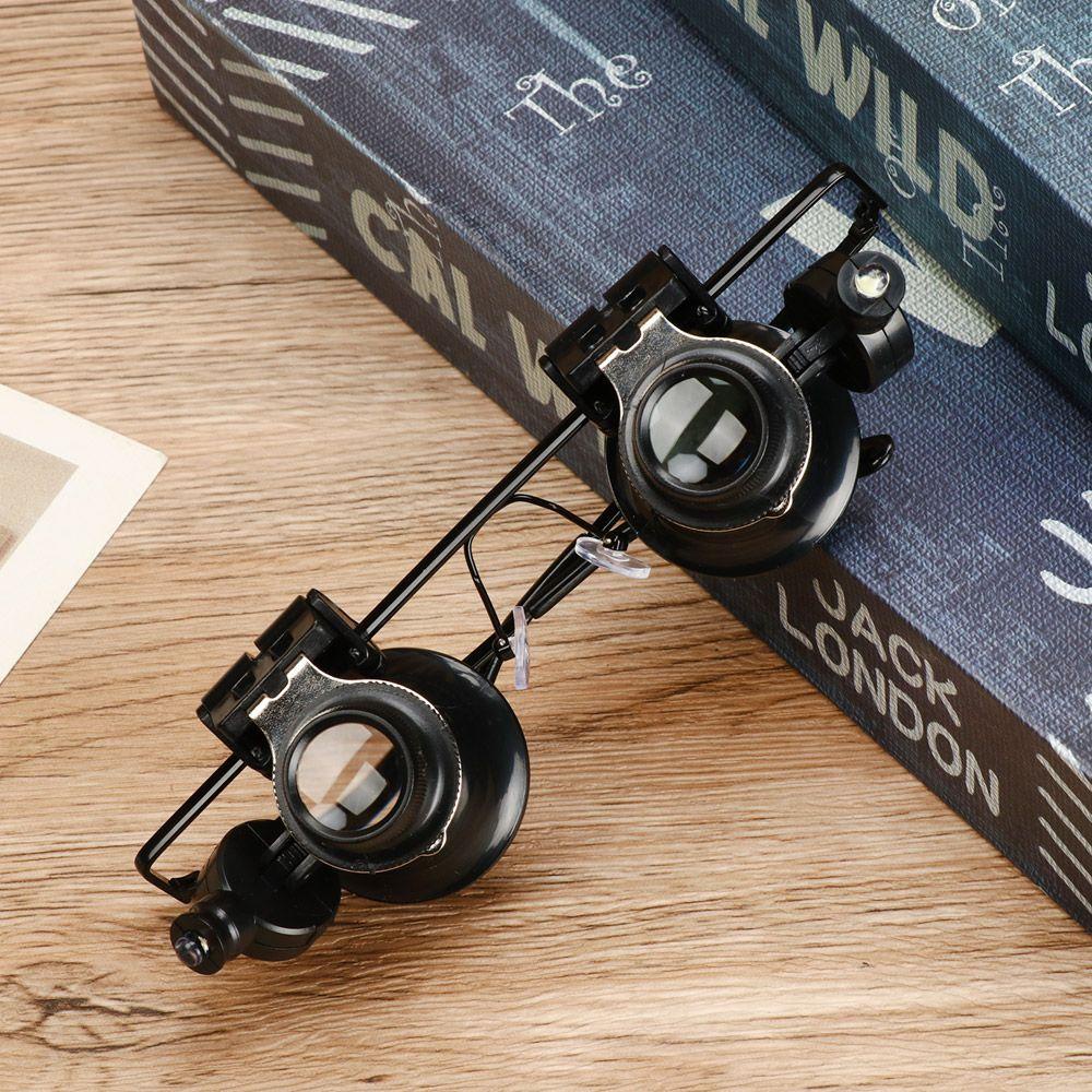 Kính Lúp Phóng Đại 20X Có Đèn LED Chuyên Dụng Cho Thợ Làm Trang Sức