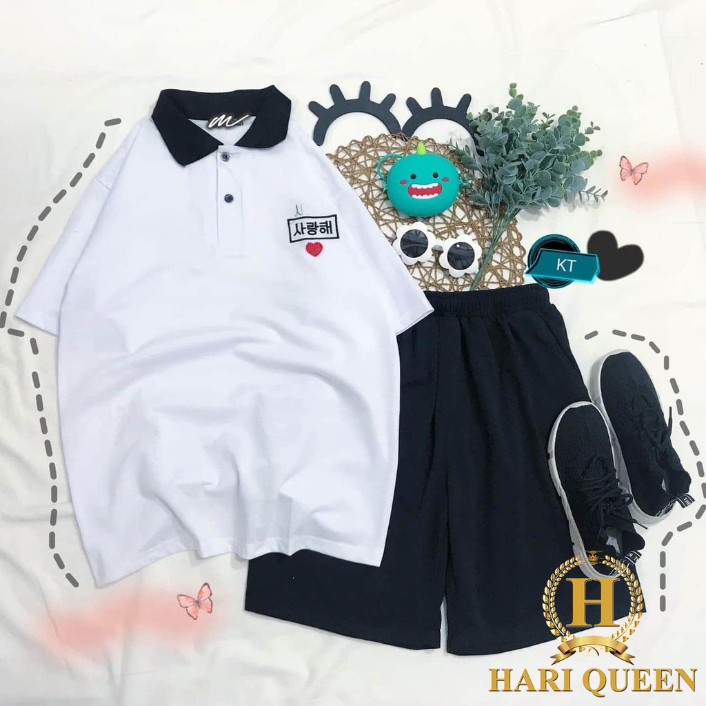 Sét áo polo chữ hàn + quần KTH0720