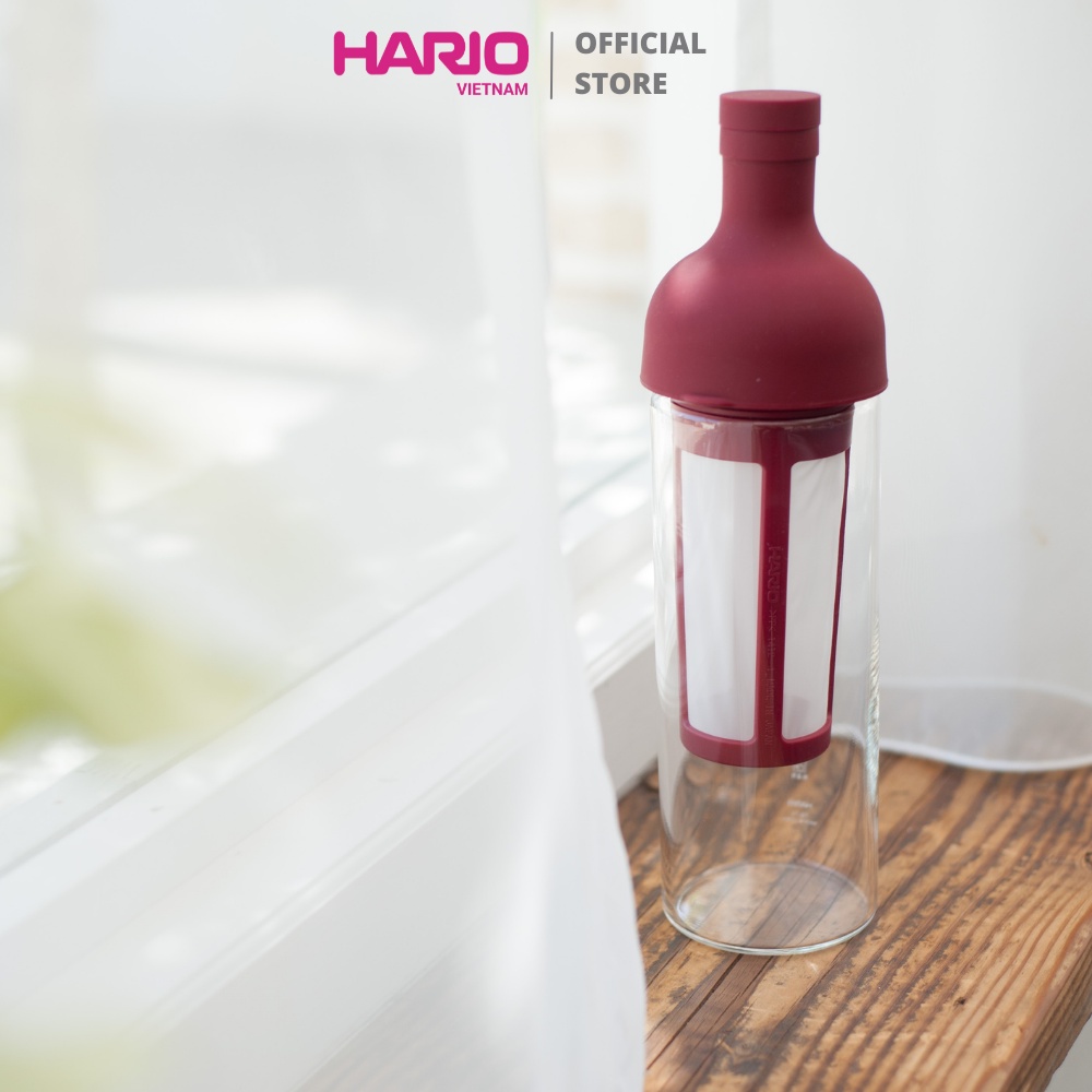 Bình Pha Cà Phê Cold Brew Hario 650ml FIC-70-CR-EX (Đỏ Cranberry)